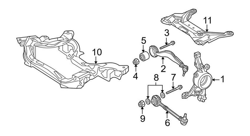 Mercedes Steering Knuckle - Front Passenger Right 2123321000